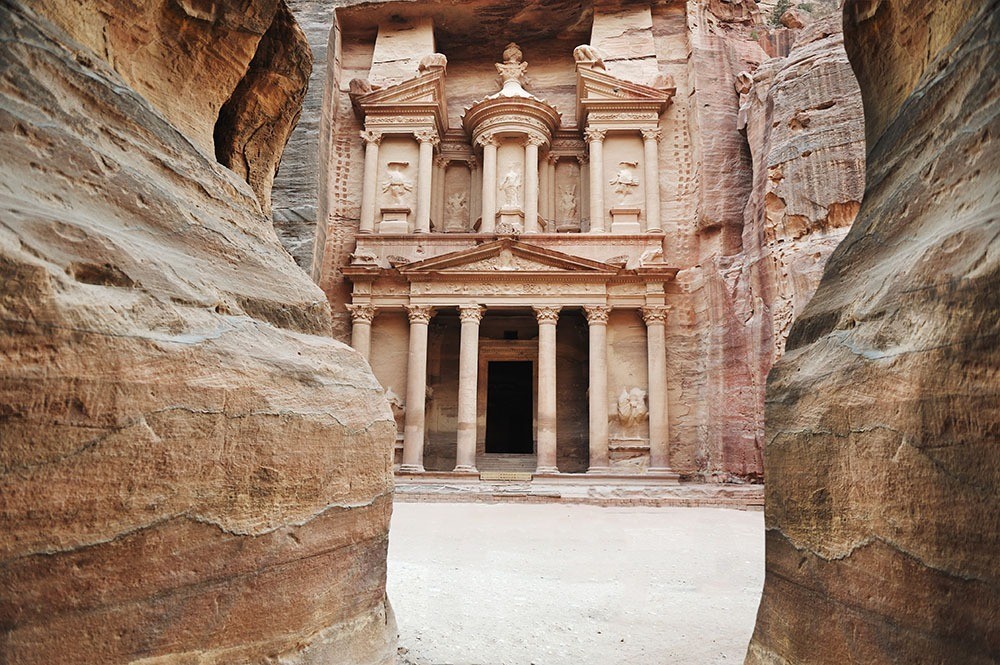The imposing Monastery in Petra, Jordan